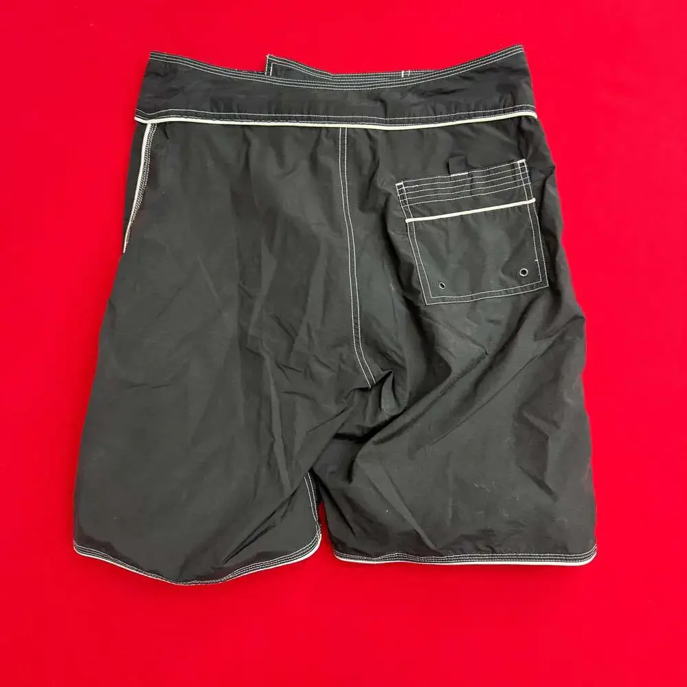 Vintage OP Ocean Pacific Black‎ & White Board Shorts size 36